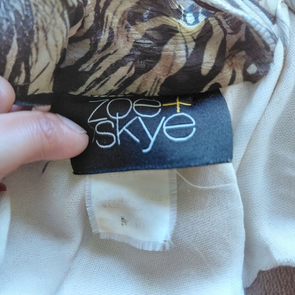 Zoe + Skye Animal Print Halter Top - Picture 7 of 8